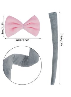 Excefore Elephant Costume Kit for Kids, Elephant Ears Headband Bow Tie Tail Tutu Skirt Costume, Suitable for Birthday, Cosplay Dress Up Party Decorations  - Image 3