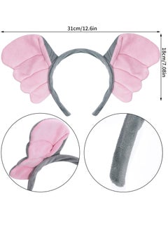 Excefore Elephant Costume Kit for Kids, Elephant Ears Headband Bow Tie Tail Tutu Skirt Costume, Suitable for Birthday, Cosplay Dress Up Party Decorations  - Image 2