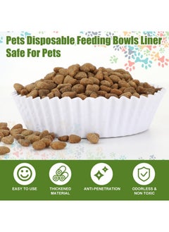 600 Pcs Large Pet Disposable Feeding Bowls Liner Bulk Cat Food Bowls Small Paper Bowls Paper Liner For Small Dogs Cats Dish Bowl Wet Food Feeding Station (White) - pzsku/Z9553291A2E968342557EZ/45/_/1726220275/9e4d434a-2833-4e5c-8f15-78b7a6557a65