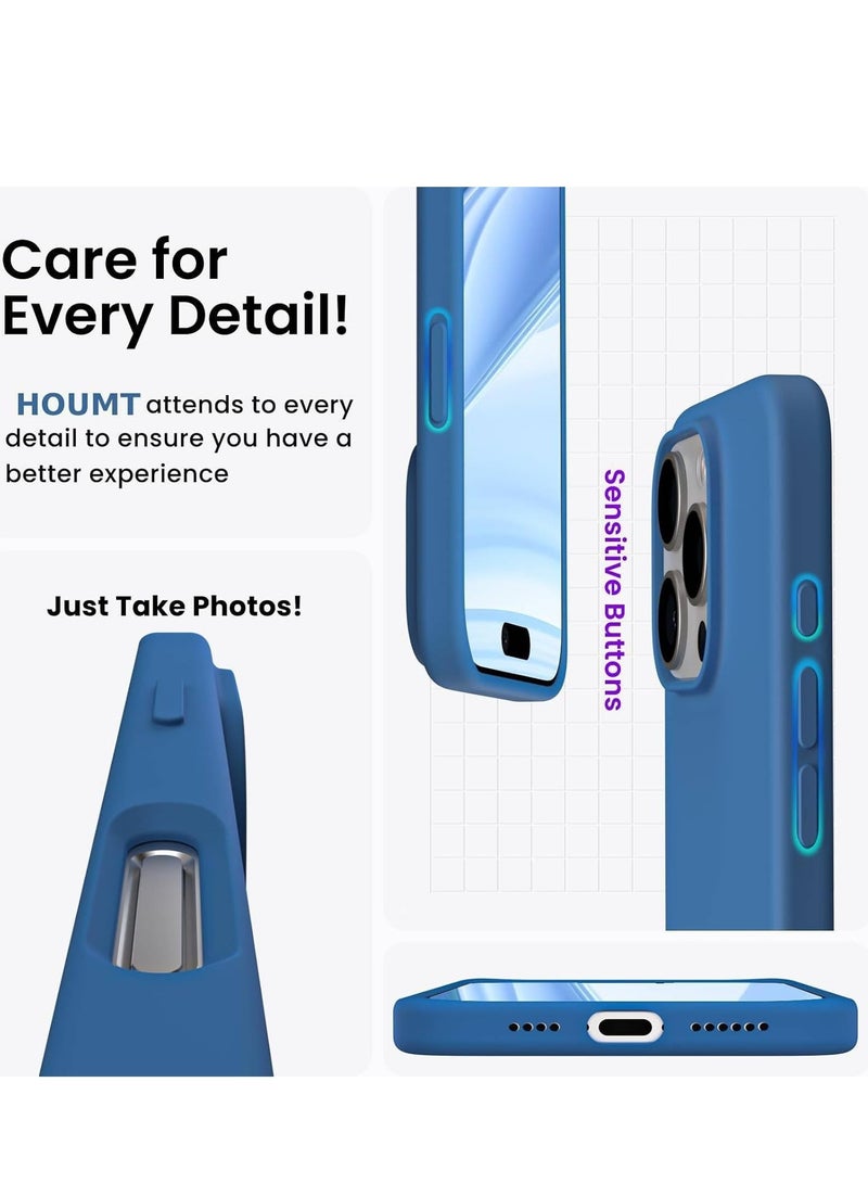 NEW Anti-Scratch Blue Silicone iPhone 16 Pro Case, Shockproof & Protective - Image 5
