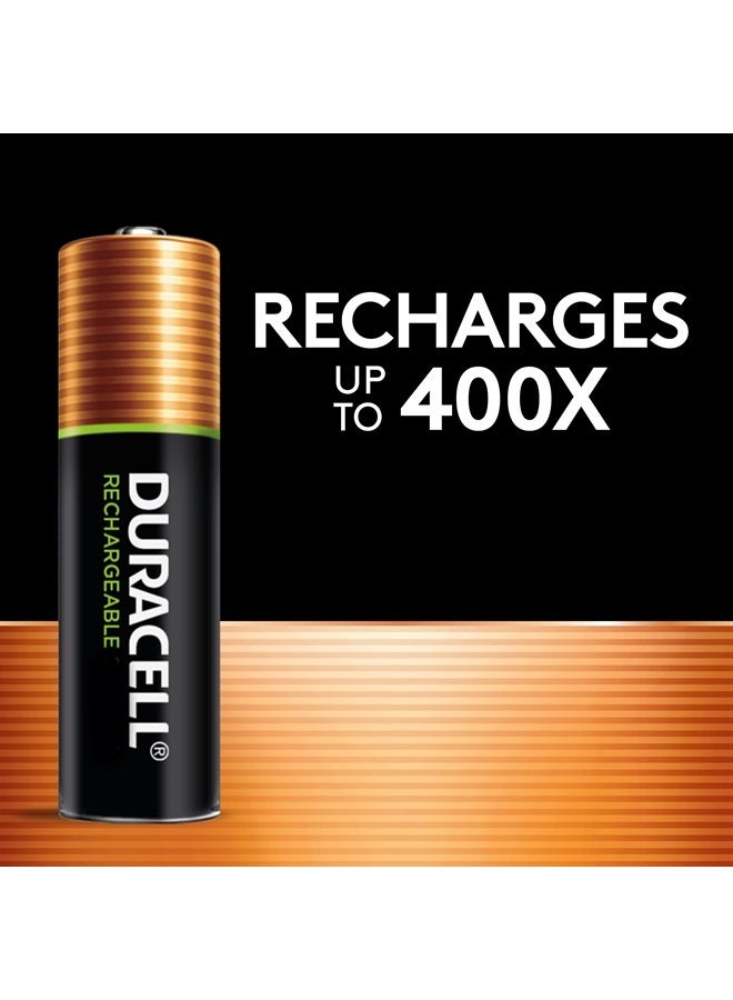 Duracell شاحن بطاريات Duracell Ion Speed 1000 للبطاريات AA وAAA، يتضمن 4 بطاريات AA مسبقة الشحن وقابلة لإعادة الشحن، للأجهزة المنزلية والتجارية - Image 2