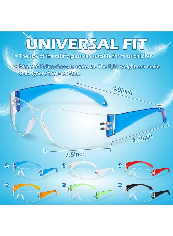 Patelai 36 Pieces Kids Safety Glasses Bulk Kids Safety Goggles Eye Protection Goggles Scratch Resistant Eyewear Safety Glasses For Kids Science Class Lab Sports Shooting Landscaping Child Youth Size - Image 3