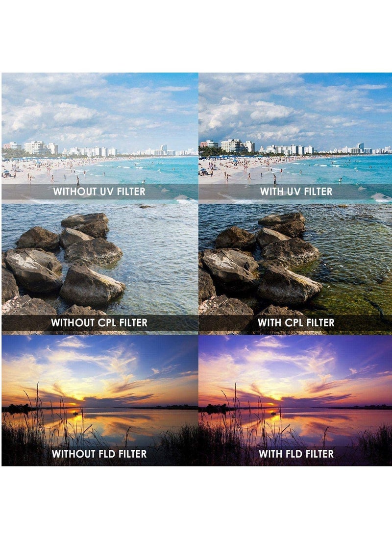 Coopic 58mm UV Filter Lens Protector Compatible with Canon Nikon DSLR Cameras  - Image 2
