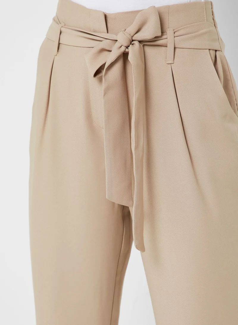 Reserved Belted Ankle Length Pants