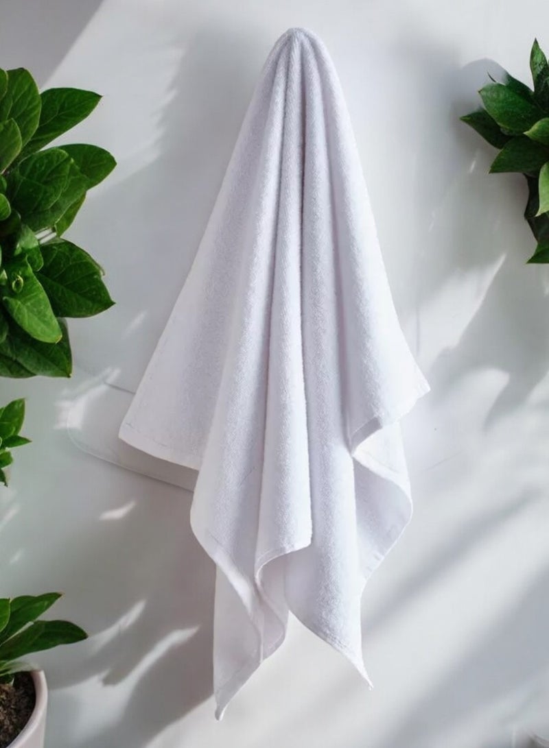 Banotex 8 white cotton towels 50x100 cm - Image 2