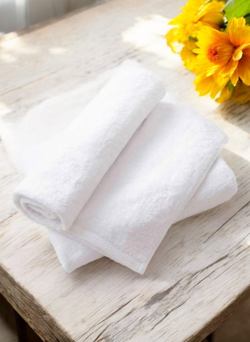 Banotex 8 white cotton towels 50x100 cm - Image 4