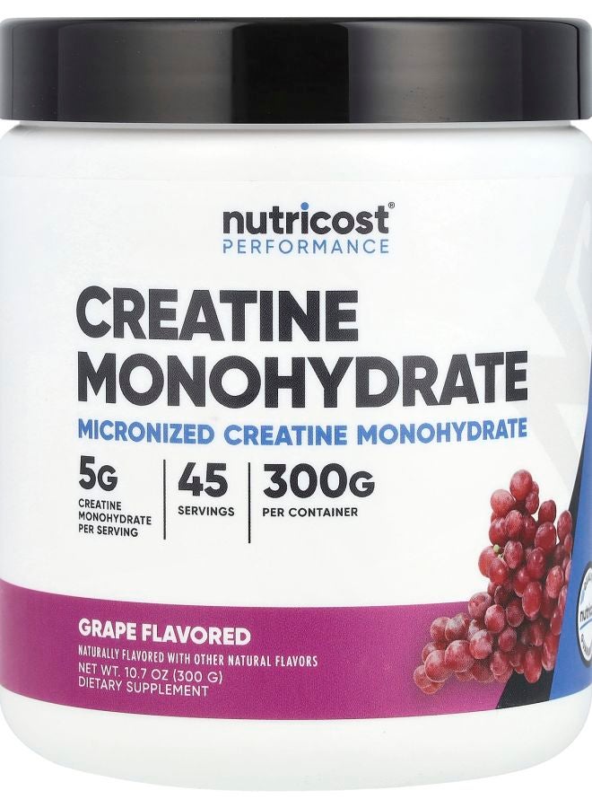 Nutricost Performance Creatine Monohydrate Grape 10.7 oz (300 g)