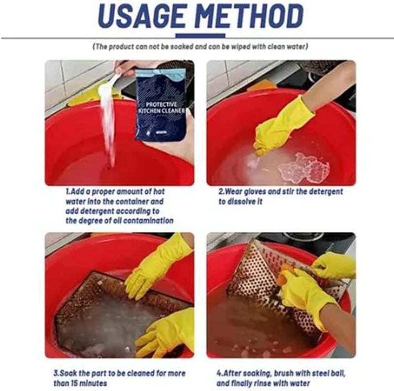 comfrt Heavy Duty Degreaser Cleaner - Heavy Kitchen Duty Degreaser - [Upgrade-version] Heavy Duty Cleaner for Machine - Multi-function Super Strength Pots and Pan Cleaner (3PC) - Image 5