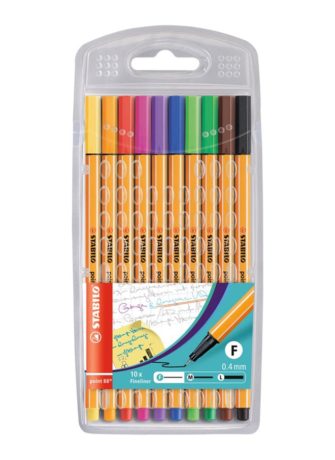STABILO Point 88 Set Of 10 Colors Wallet Pack Of 10  - Image 1