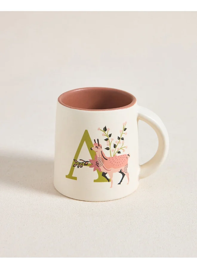 Chumbak Alpaca Alphabet Mug - A