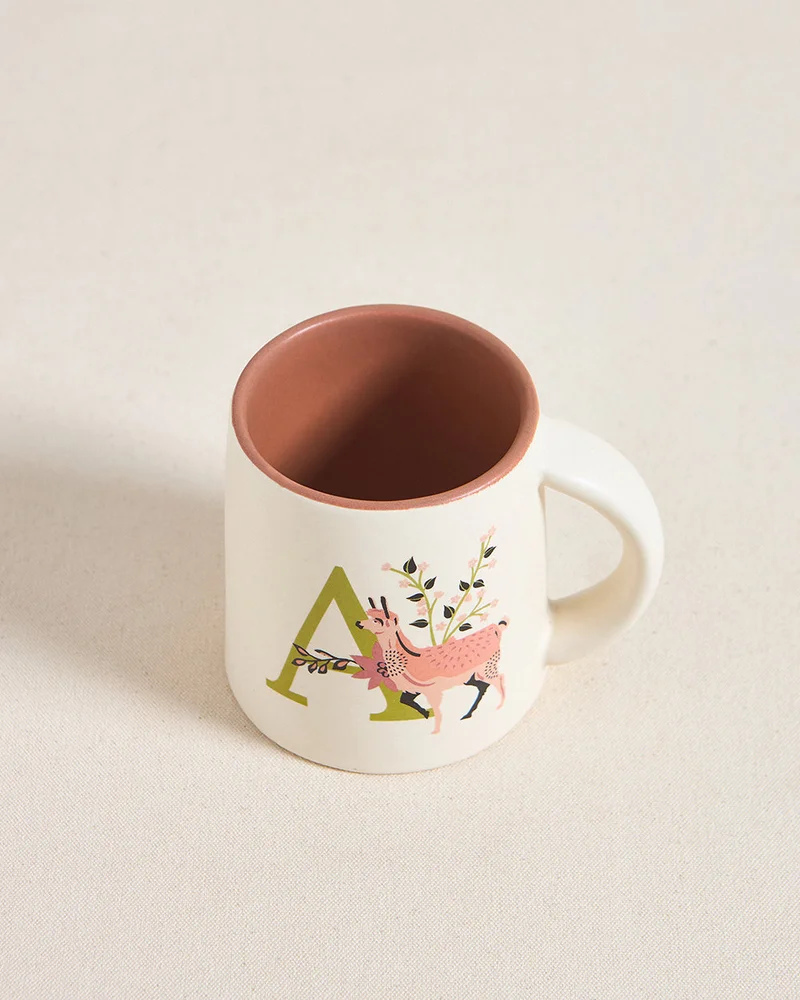 Chumbak Alpaca Alphabet Mug - A