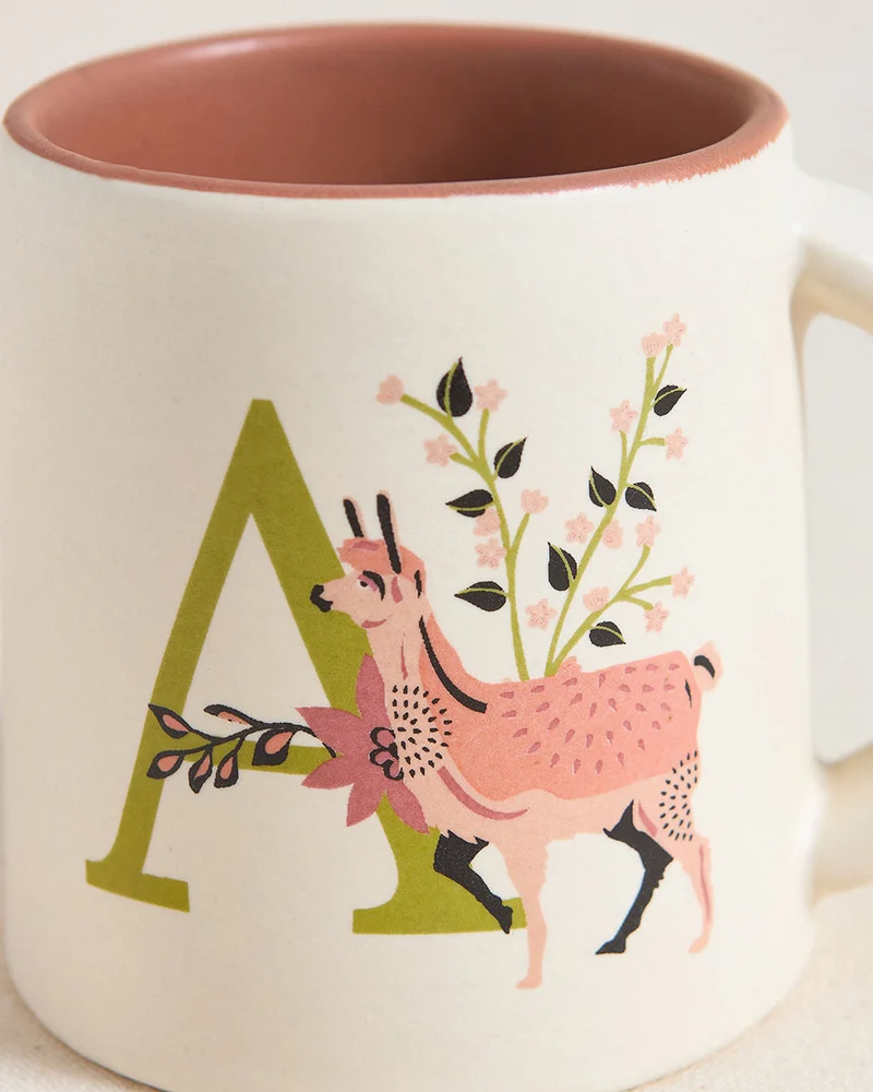 Chumbak Alpaca Alphabet Mug - A