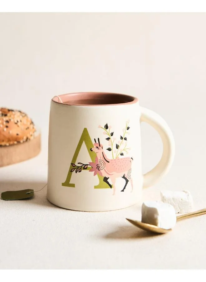 Chumbak Alpaca Alphabet Mug - A