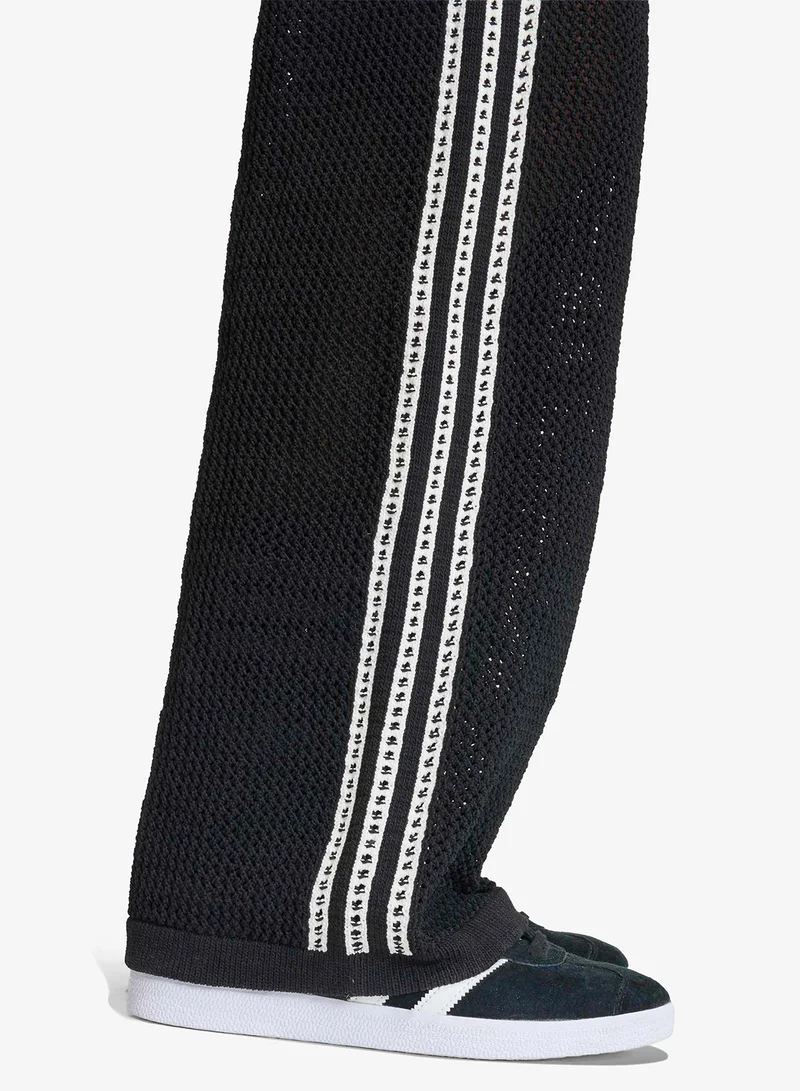 Adidas Originals BLACK Knitted Crochet Firebird Trackpants for Women | Best Price UAE