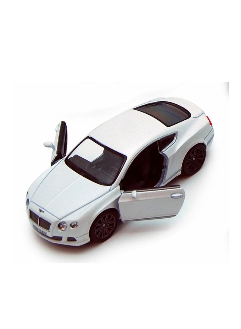 كين سمارت سيارة بنتلي كونتيننتال جي تي سبيد موديل 2012 بمقياس 1:38، مصنوعة من المعدن المصبوب، مزودة بآلية سحب للخلف وأبواب قابلة للفتح - لون أبيض - Image 2