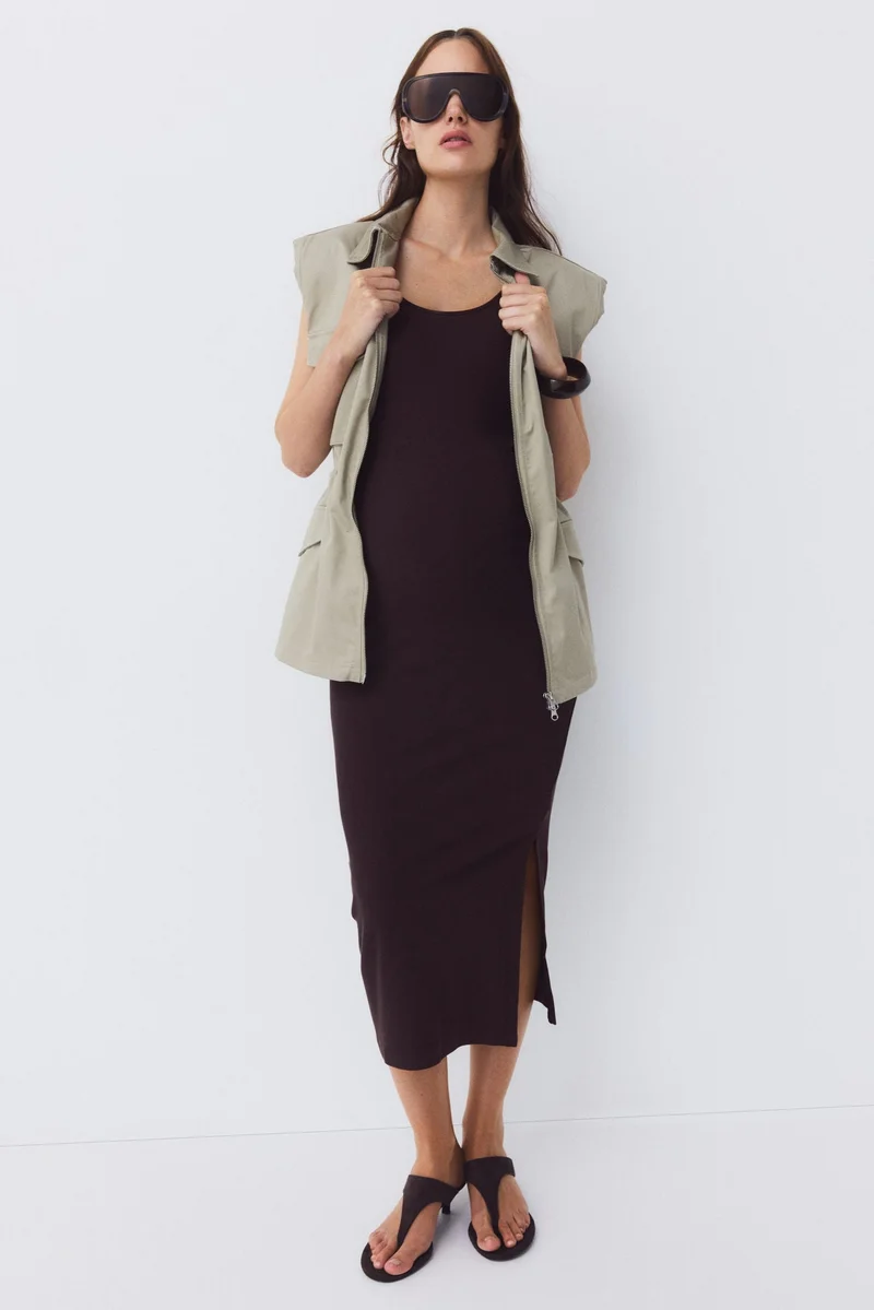 H&M MAMA Ribbed jersey dress