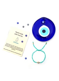 Alwan Hand Knitted Adjustable String Bracelet with an Evil Eye  - Image 3