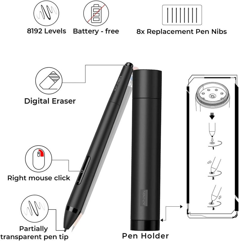 XPPen XP-Pen Artist12 11.6" Graphics Drawing Tablet Monitor Pen Display 72% NTSC with 8192 levels Battery-free stylus 1920x1080 FHD (Excluding Power Adaptor) - Image 4