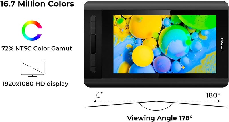XPPen XP-Pen Artist12 11.6" Graphics Drawing Tablet Monitor Pen Display 72% NTSC with 8192 levels Battery-free stylus 1920x1080 FHD (Excluding Power Adaptor) - Image 3