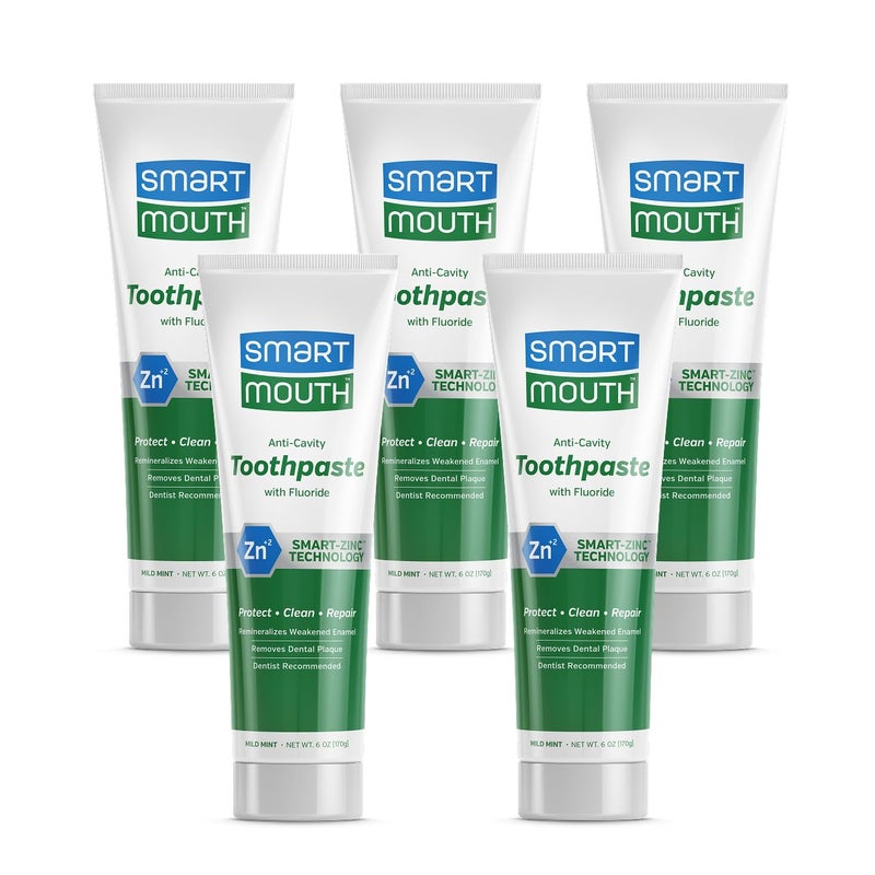 SmartMouth Premium Toothpaste for Elite Oral Health Protection, 6 oz Each, 5 Pack - Image 1