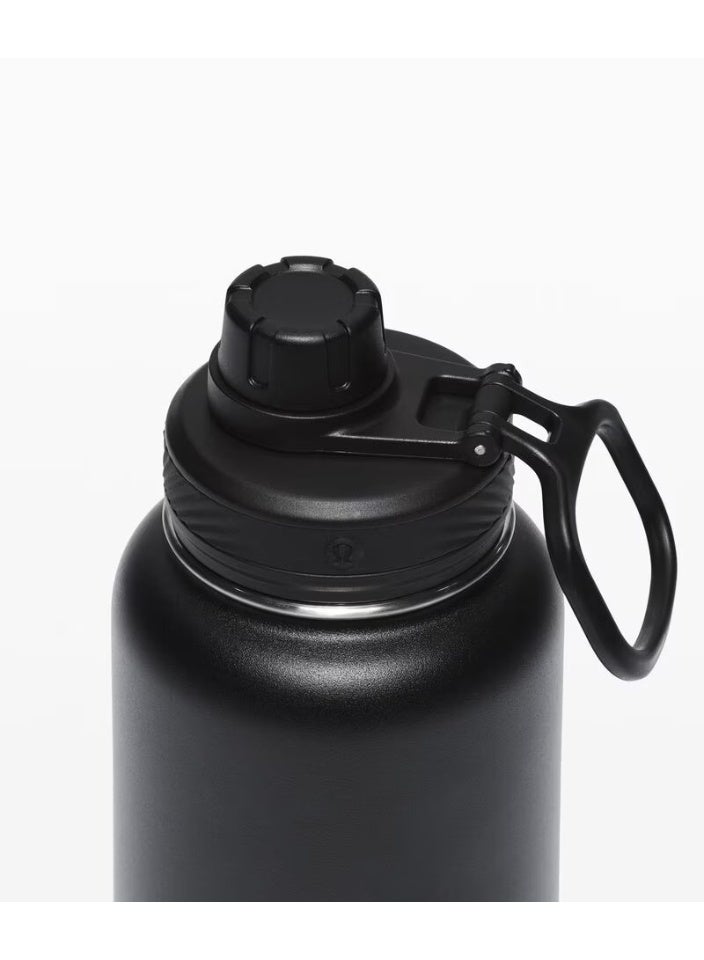 Lululemon Black Steel Sports Water Bottle, Insulated Stainless Steel Gym Bottle, Reusable Leak-Resistant Drink Bottle for Sports, Travel and Office - Image 3