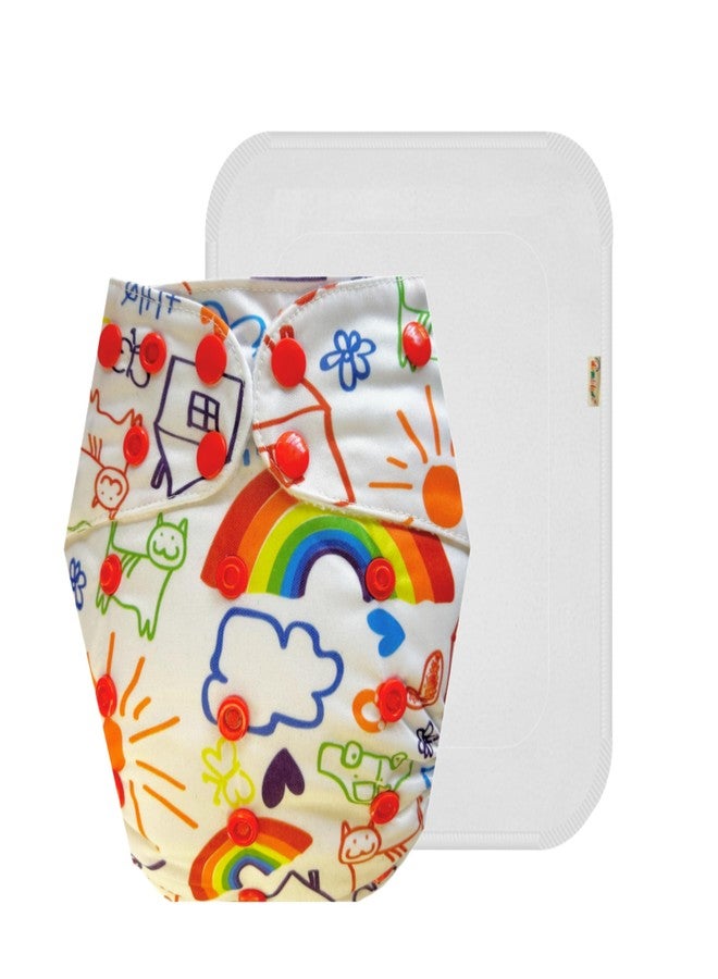 Dumbledo Premium Cloth Diaper with Cotton Insert (Pack of 4) | Dry Feel and Comfortable | Breathable | Easy to Clean | Trusted by Moms | 3 Months - 3 Years | Unisex Baby - Image 2