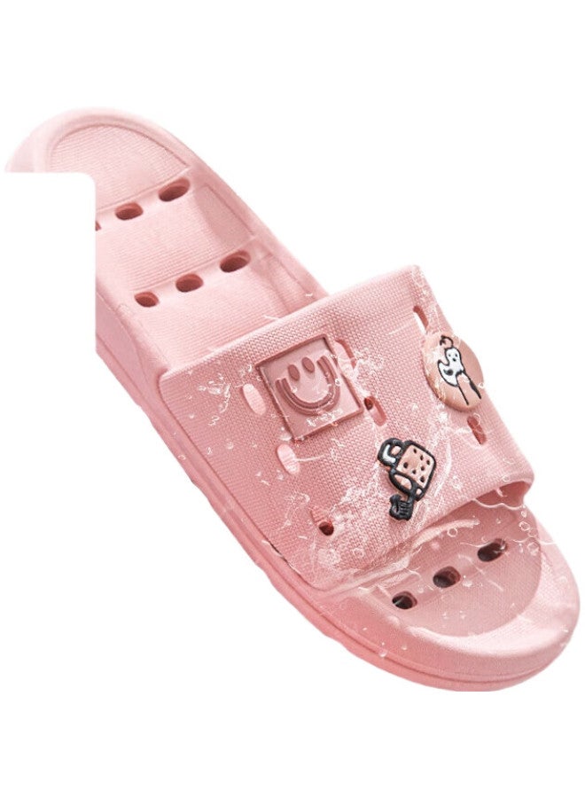 YUZHAOLIN Slippers For Men And Women, Bathroom Shower Hollow Water-Draining Quick-Drying Home Bath Slippers Ye329 Pink 40/41 - Image 3