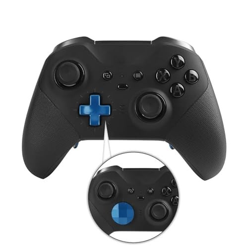 TOMSIN 13 in 1 Xbox Elite Series 2 Controller Accessories Replacement Pack,6 Metal Thumbsticks,2 D-pads,4 Paddles and 1 Adjuster for Xbox Elite Controller Series 2 Core Accessory Parts(Blue) - Image 5