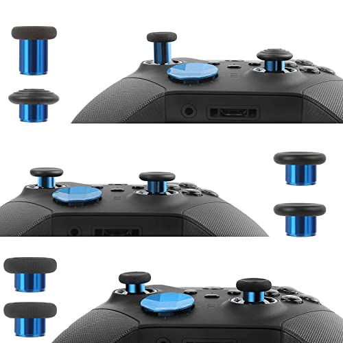 TOMSIN 13 in 1 Xbox Elite Series 2 Controller Accessories Replacement Pack,6 Metal Thumbsticks,2 D-pads,4 Paddles and 1 Adjuster for Xbox Elite Controller Series 2 Core Accessory Parts(Blue) - Image 2