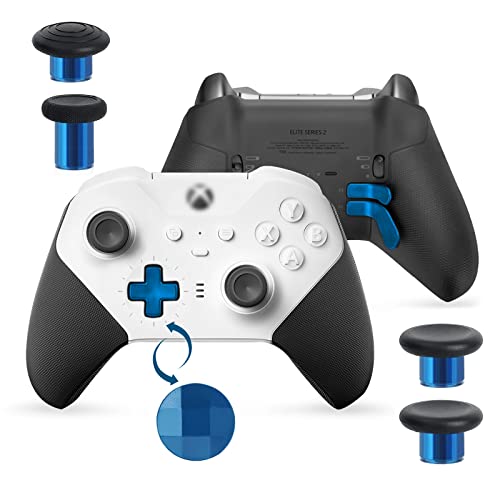TOMSIN 13 in 1 Xbox Elite Series 2 Controller Accessories Replacement Pack,6 Metal Thumbsticks,2 D-pads,4 Paddles and 1 Adjuster for Xbox Elite Controller Series 2 Core Accessory Parts(Blue) - Image 4