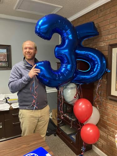 IWERP Navy Blue 3 Balloon Number Balloon 40 Inch 3rd Three Year Old Birthday Deco Blue Party Supplies for Party Decorations Number 3 Balloon - Image 5