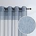Pitalk Dusty Blue Sheer Curtains 63 Inch Length for Bedroom 2 Panels Grommet Lightweight Semi Transparent Window Drapes - Image 2