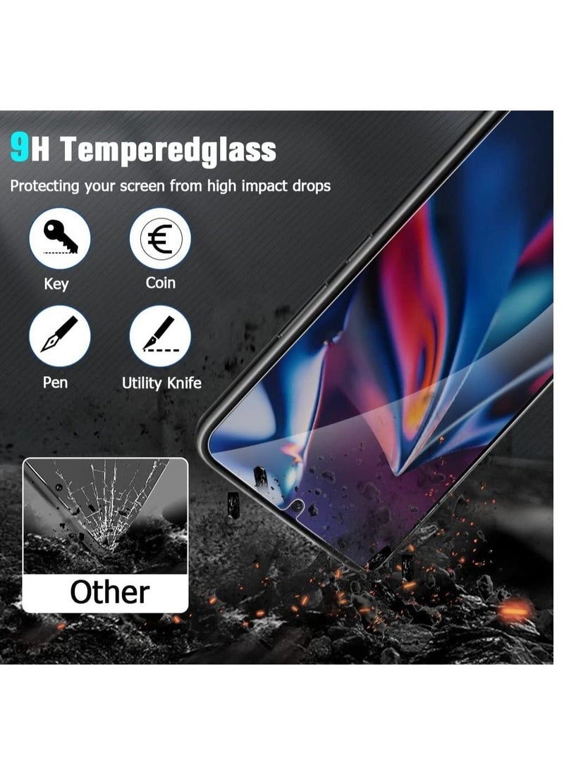 [2+2 Pack] Privacy Screen Protector and Camera Lens Protector for Samsung Galaxy S23+ Plus 6.6 Inch Tempered Glass Saver, Full Coverage, 9H Hardness HD Anti-spy, Fingerprint Unlock  - Image 4