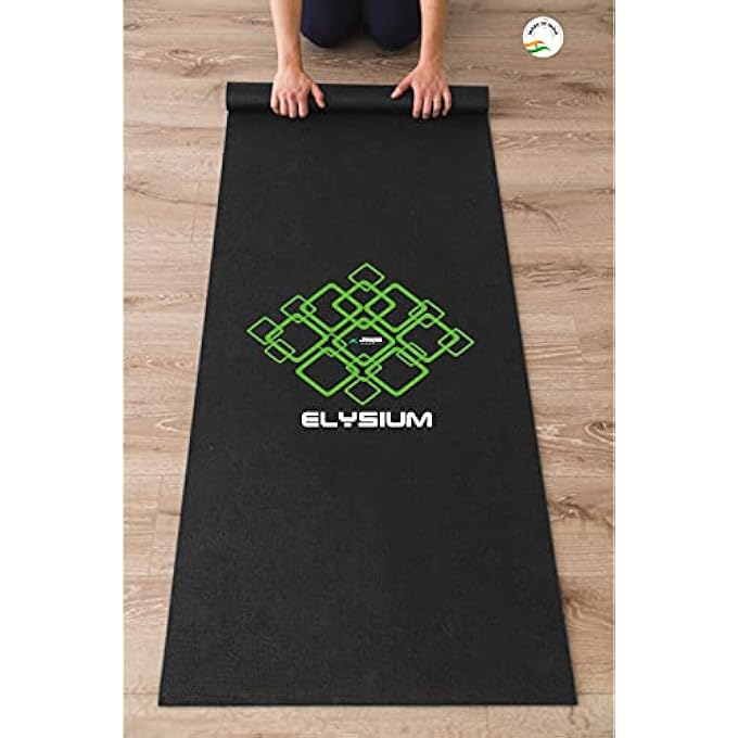 Elysium Yoga Mat 10Mm Green-Black - Image 3