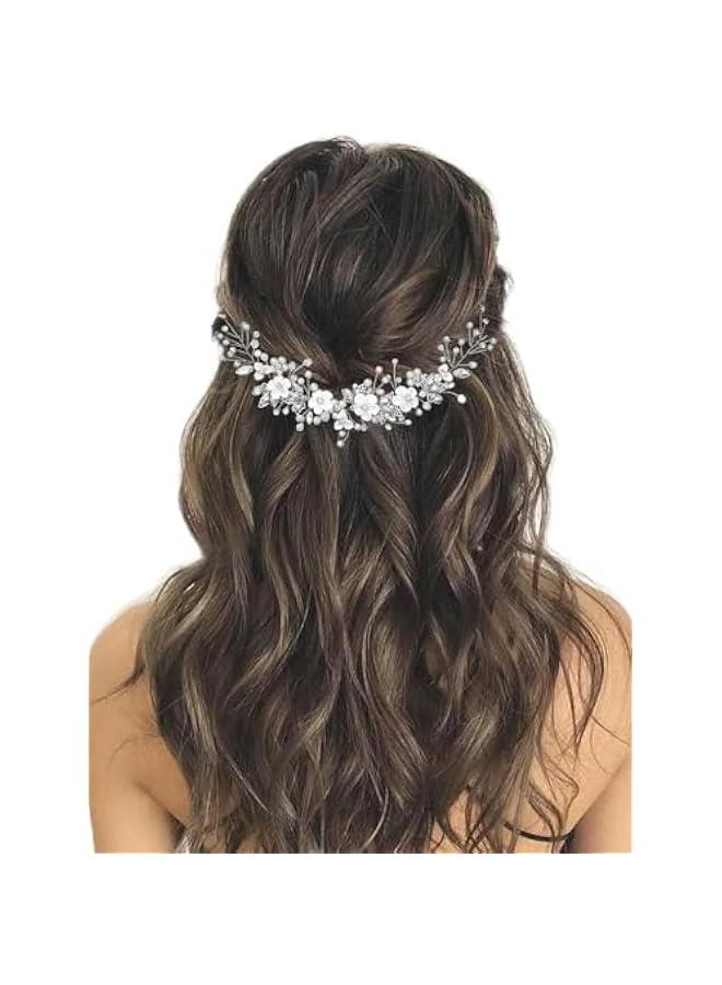 بيوينتي الزهرة التاج الرأس, المرأة كرلاند الرأس,الزهرة الشعر الرأس دبابيس الشعر الملحقات للبنات,الزهرة التاج الرأس للبنات مهرجان الزفاف ملحقات الشعر - Image 1