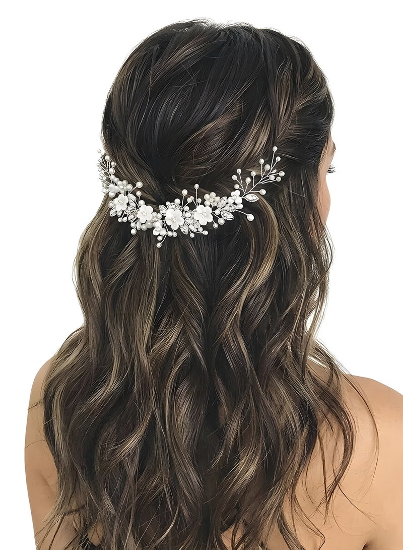 Beauenty Flower Crown Headband, Women Garland Headband ,Flower Hair Headband Pins Hair Accessories for Girls，Flower Crown Headband for Girls Wedding Festival Hair Accessories - Image 1