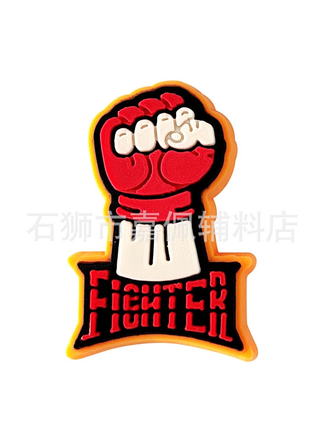 Boxing Straw PET Spiral Straw Cartoon Cute Straw Buckle Patch Food Grade Color Elbow Pipe Accessories-Color:XXG253-02-Specifications:Straw + Shoe Flower - Image 1