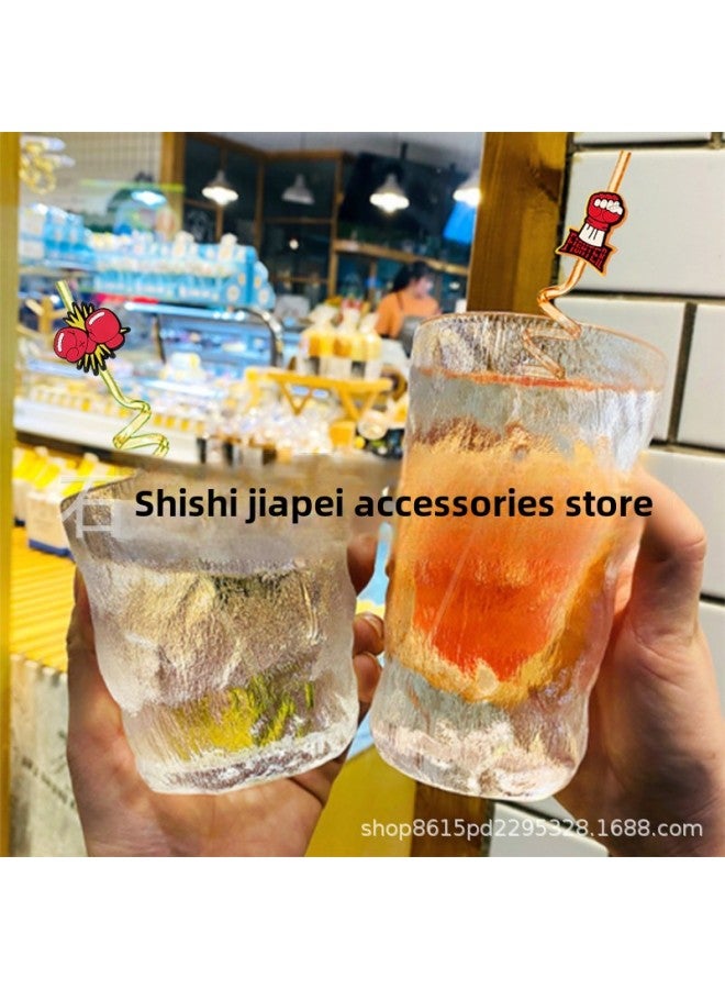 Boxing Straw PET Spiral Straw Cartoon Cute Straw Buckle Patch Food Grade Color Elbow Pipe Accessories-Color:XXG253-02-Specifications:Straw + Shoe Flower - Image 3