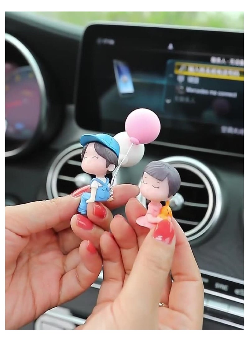 YONK Cute Car Air Fresheners Vent Clip Outlet Freshener Perfume Clip   Decor Lovely Couple Car Interior Accessories For Women & Girls Car Decoration A1  - Image 5