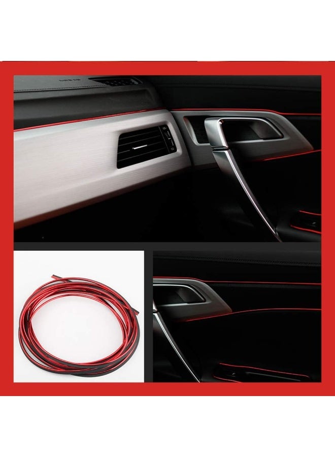 Soofam Car Interior Moulding Trim, 5M Car Decoration Strip Interior and Exterior Decorative Strips, for Car, Engine (Red) - Image 4