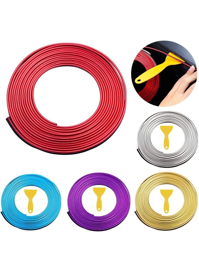 Soofam Car Interior Moulding Trim, 5M Car Decoration Strip Interior and Exterior Decorative Strips, for Car, Engine (Red) - Image 1