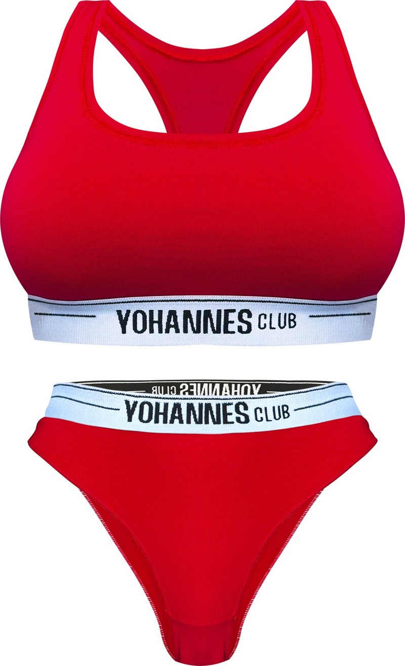 Yohannes Club Yohannesclub, Women, Underwear Set, (B. Bra-Brazilian), Red - Image 1