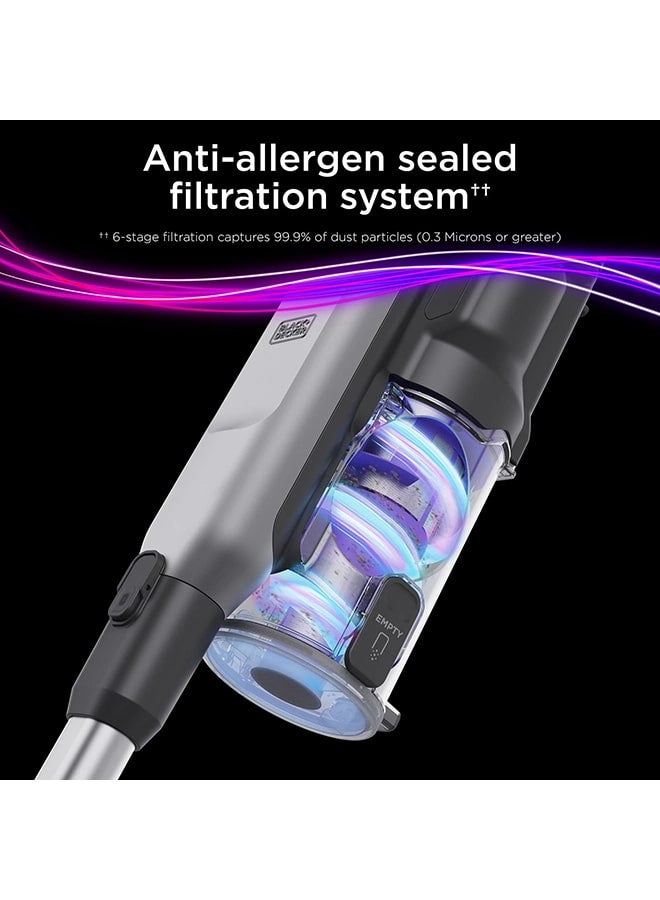BLACK+DECKER Summit Series Stick Vacuum Cleaner 750 ml 40 W BHFEA640WG-GB Grey / Purple - Image 2