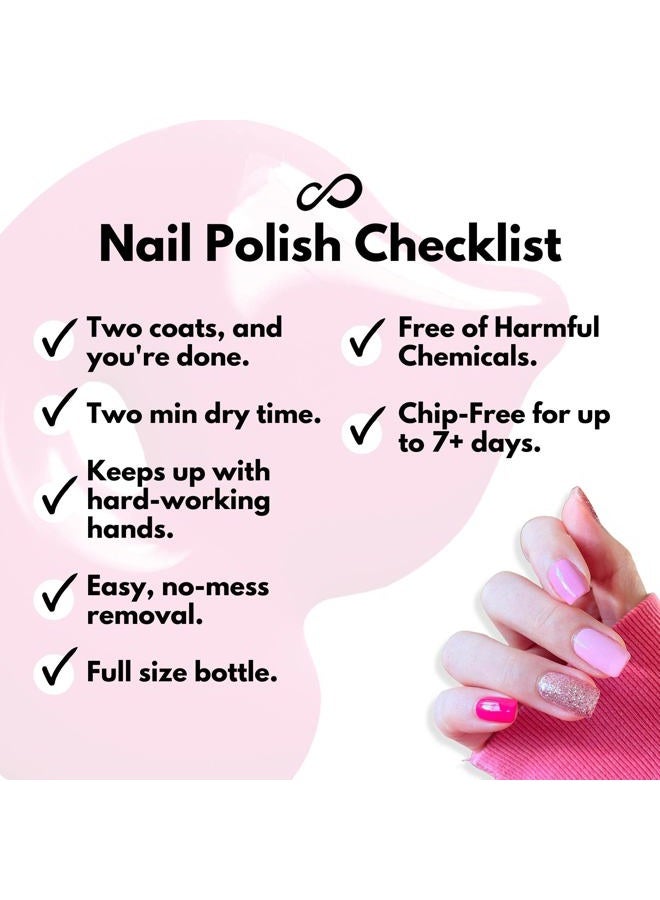 Eternal Collection – 4 Piece Set: Long Lasting, Quick Dry, Mirror Shine Nail Polish Set – Hardener, Bright and Shiny Finish - 0.46 Fluid Ounces Each (Pinky Promise) - Image 5