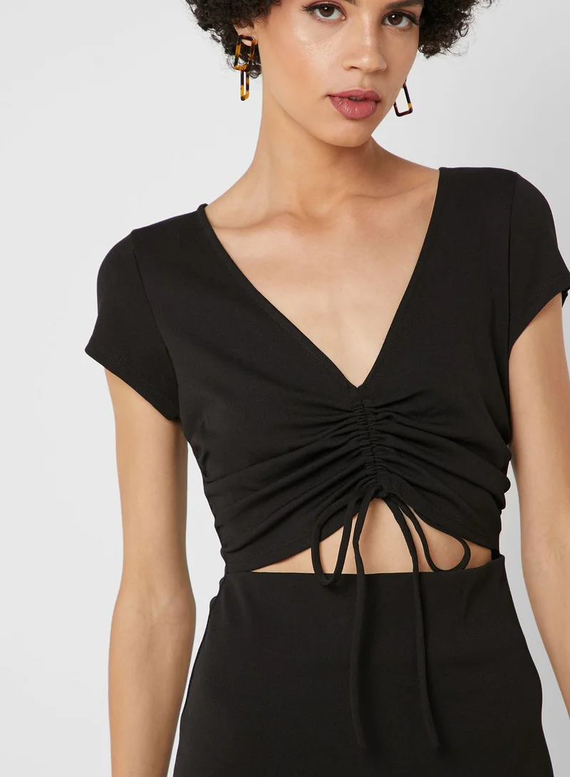 FOREVER 21 Cutout Ruched Dress