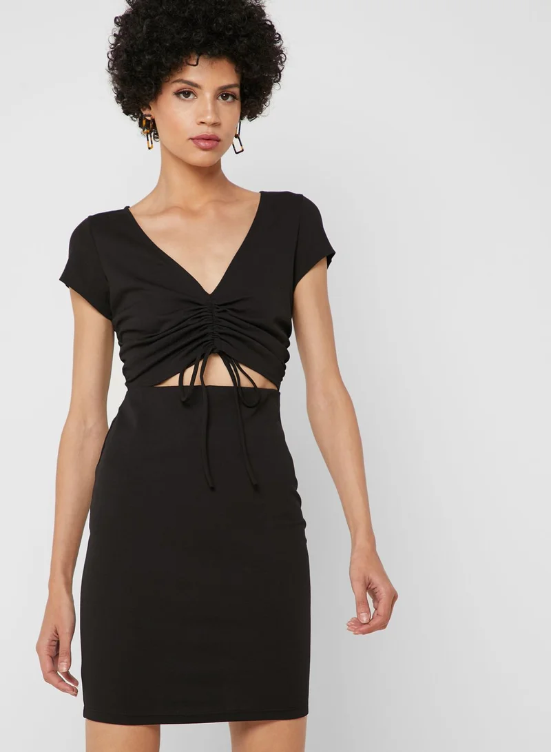 FOREVER 21 Cutout Ruched Dress