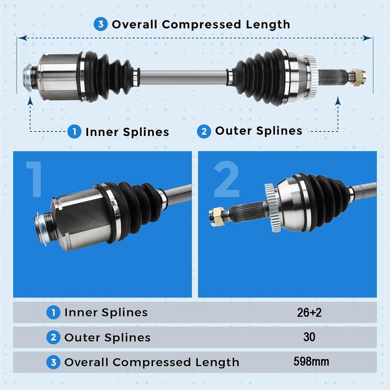 Bode-man Front Right CV Axle Shaft Assembly for SUVs & Crossovers - KA-8-8540A - Image 5