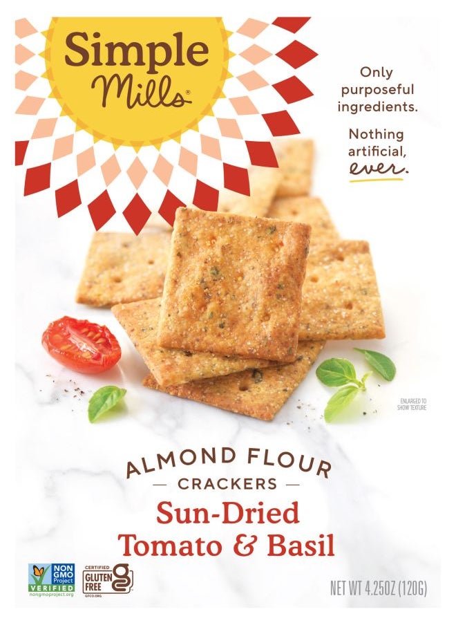 Almond Flour Crackers Sun-Dried Tomato & Basil 4.25 oz (120 g) - pzsku/Z95547CD9B7C0632A2FBCZ/45/_/1729078143/5d805bff-4ef3-4760-9a8a-a2d9408f80a2