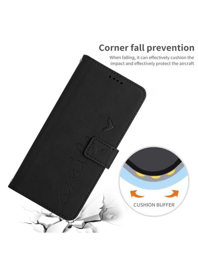 erorex Case For OPPO A7/A5s/A12 Skin Feel Heart Pattern Leather Phone Case - Image 3