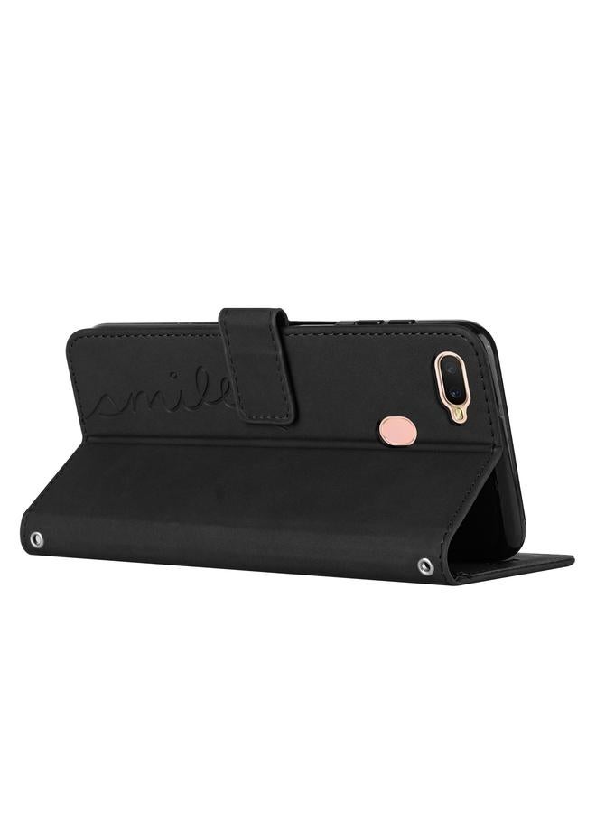 erorex Case For OPPO A7/A5s/A12 Skin Feel Heart Pattern Leather Phone Case - Image 4